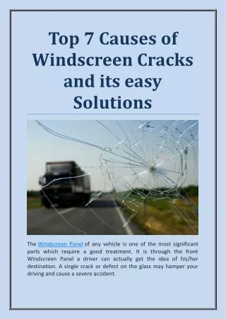 top 7 causes of windscreen cracks and its easy