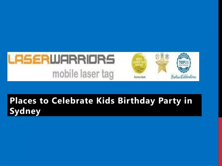 places to celebrate kids birthday party in sydney