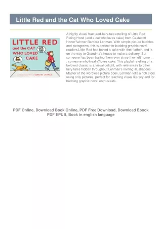 [PDF] Download Little Red and the Cat Who Loved Cake With Audiobook
