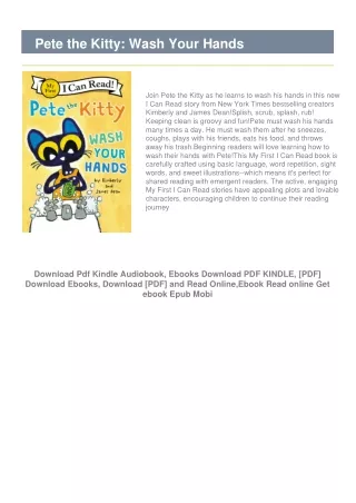 pdf [DOWNLOAD] Pete the Kitty: Wash Your Hands Free Epub