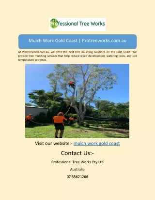mulch work gold coastMulch Work Gold Coast | Protreeworks.com.au