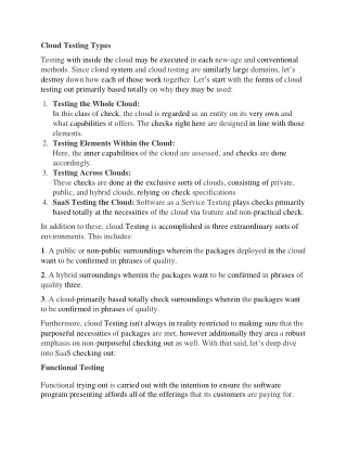 cloud testing types