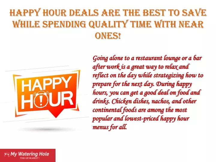 happy hour deals are the best to save while