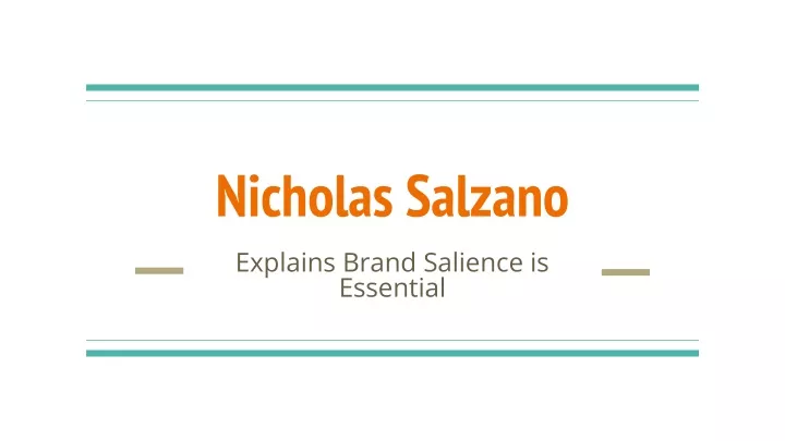 nicholas salzano explains brand salience