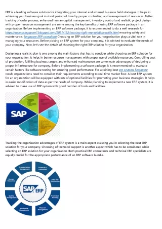 erp is a leading software solution
