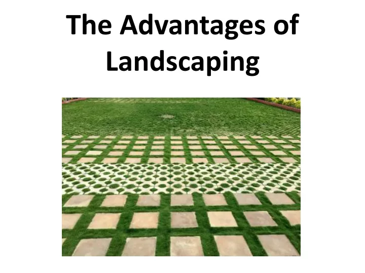 the advantages of landscaping