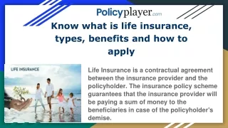Know what is life insurance and their benefits!