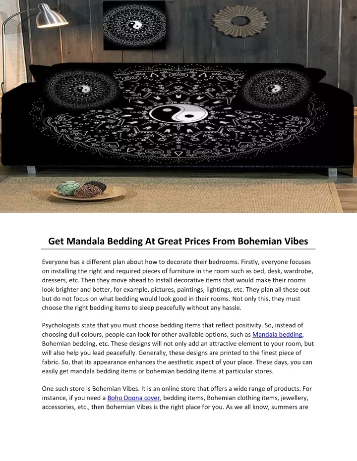 get mandala bedding at great prices from bohemian