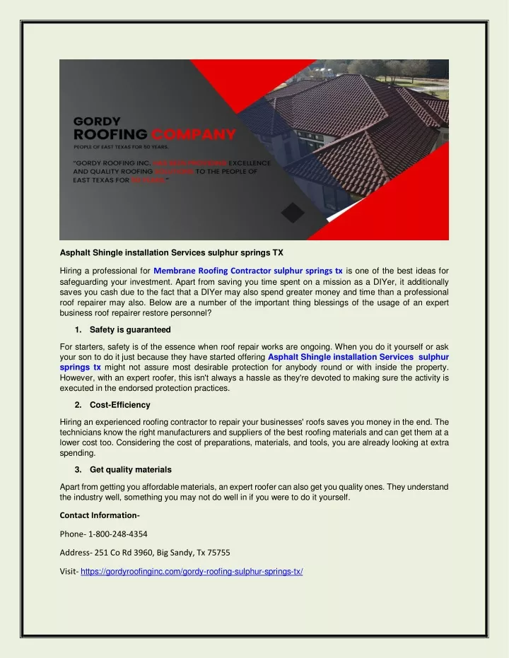 asphalt shingle installation services sulphur