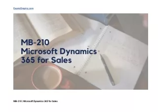 Excel in Your MB-210 Exam with Study Kit with Ultimate Success by ExamsEmpire.co