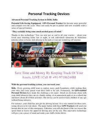 Personal Gps Tracker & Tracking Devices - WorldTrack GPS