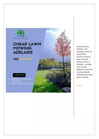 Like Mowing Service Adelaide – Australia Gardening Specialists!-converted