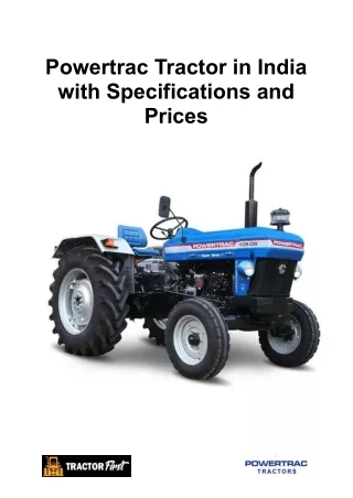 powertrac tractor in india with specifications