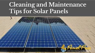 Cleaning and Maintenance Tips for Solar Panels