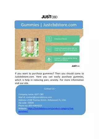 gummies justcbdstore com