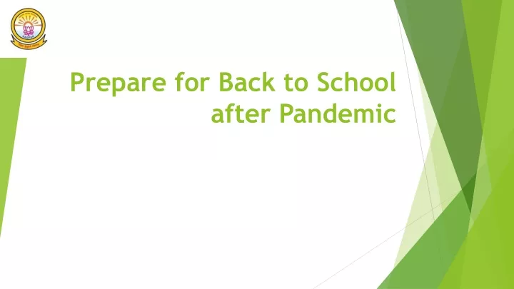 prepare for back to school after pandemic