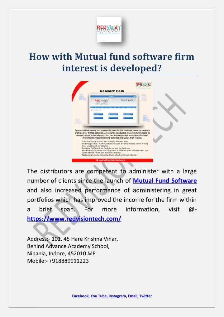 how with mutual fund software firm interest