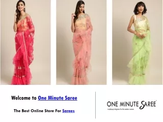 Sarees in USA | Indian saree | Sarees for non-Indians - One Minute Saree