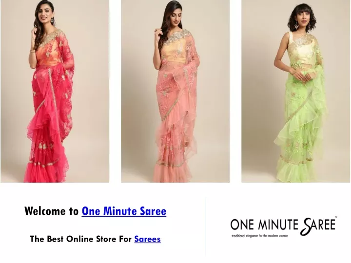 welcome to one minute saree