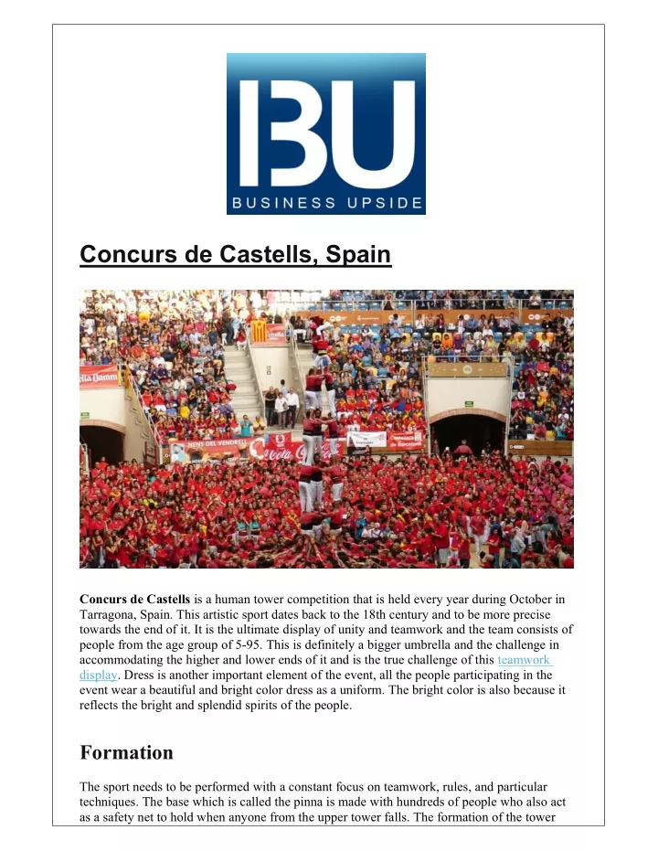 concurs de castells spain