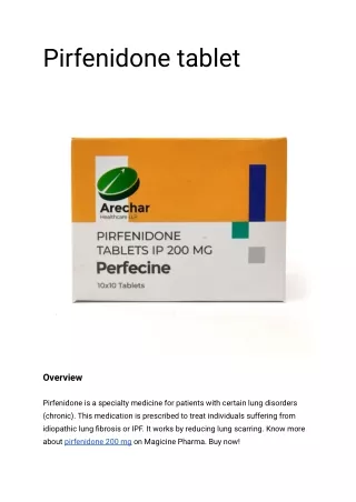pirfenidone tablet