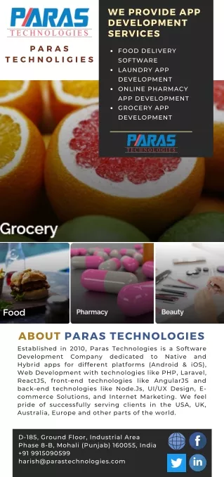 Best App Development Services Company | Paras Technologies