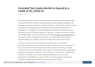 extended text labels market to expand at a cagr