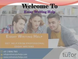 welcome to essay writing help