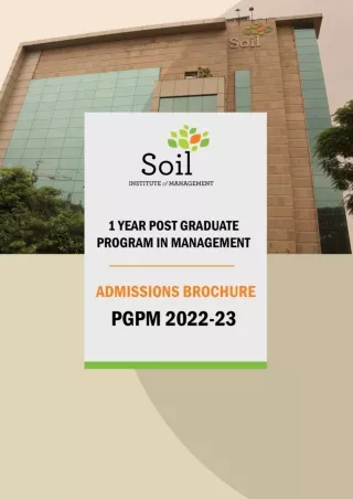 Post Graduate Program in Management  PGPM | One Year MBA in Delhi NCR