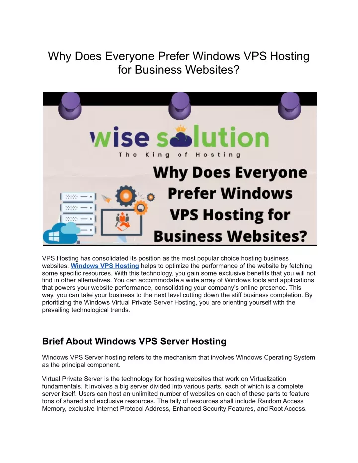 why does everyone prefer windows vps hosting