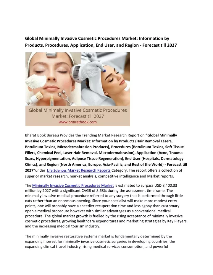 global minimally invasive cosmetic procedures
