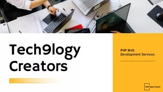 PHP Web Development Services - Tech9logy Creators