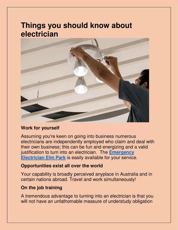 things you should know about electrician