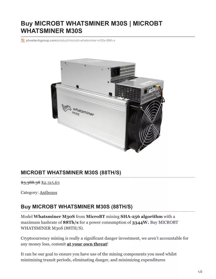 buy microbt whatsminer m30s microbt whatsminer