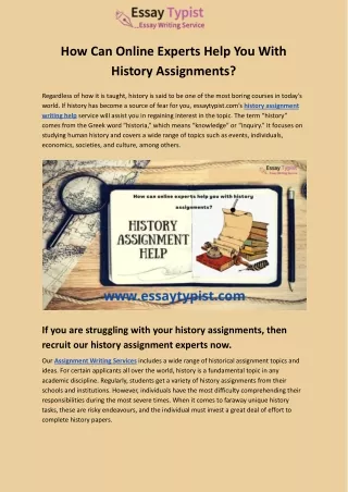 how can online experts help you with history