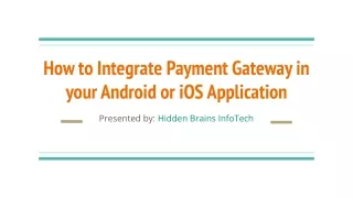 how to integrate payment gateway in your android