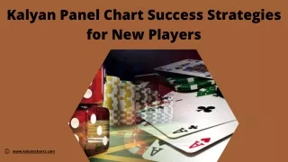 Kalyan Panel Chart Success Strategies for New Players