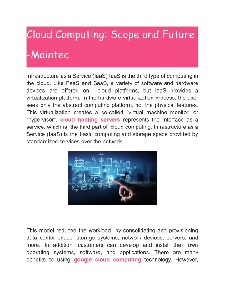cloud computing scope and future