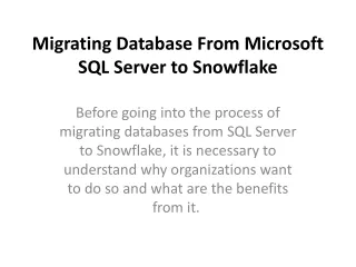 migrating database from microsoft sql server to snowflake