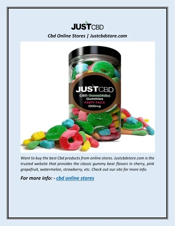 Cbd Online Stores | Justcbdstore.com