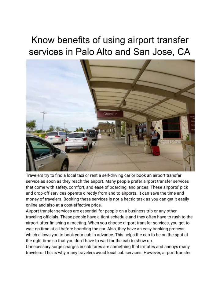 know benefits of using airport transfer services