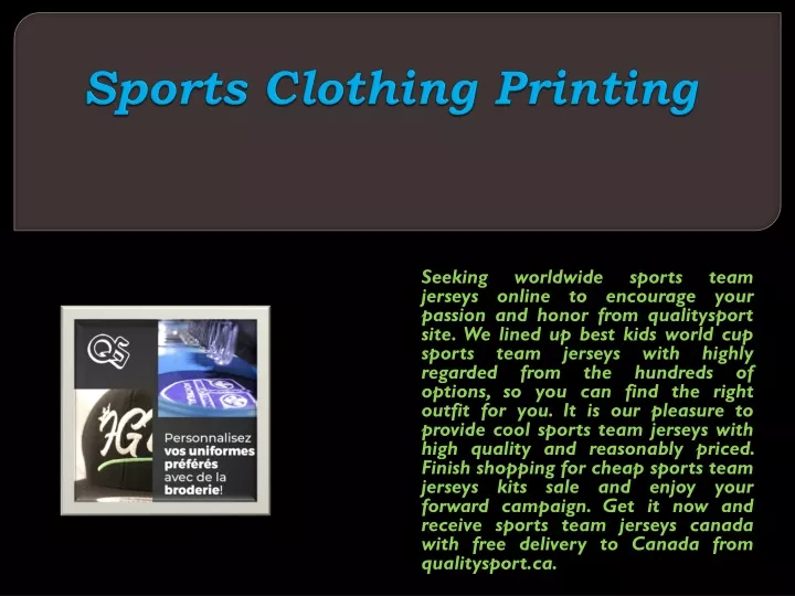 sports clothing printing