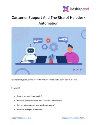 customer support and the rise of helpdesk