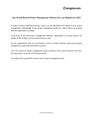 top 10 self hosted project management software