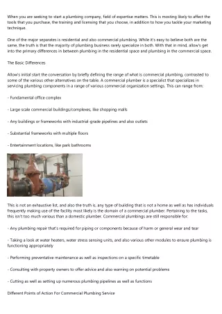 How To Win Big In The Commercial Plumbing Company Charlotte Nc Industry