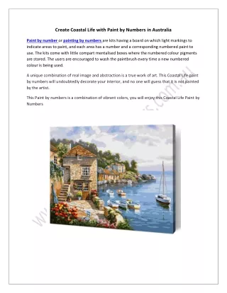 create coastal life with paint by numbers