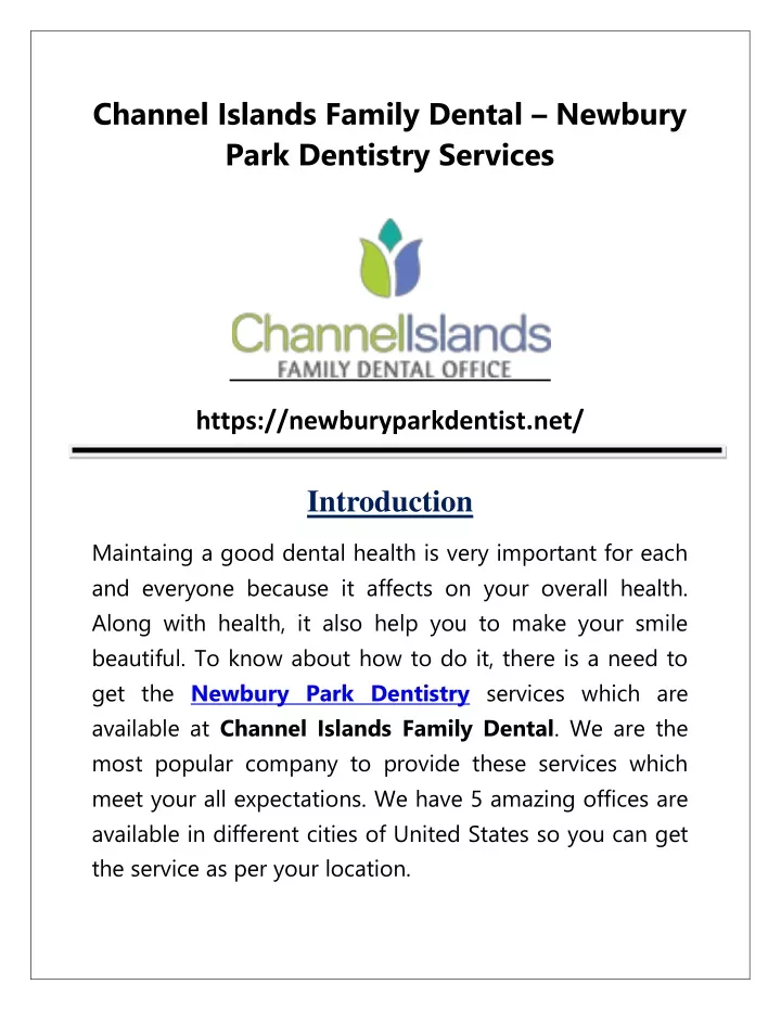 channel islands family dental newbury park