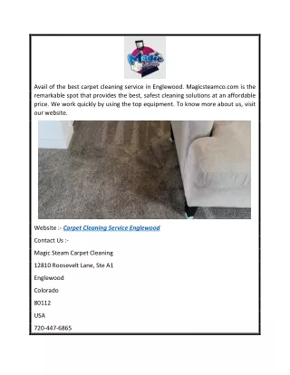 Carpet Cleaning Service Englewood  Magicsteamco.com