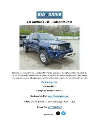 car auctions usa bidndrive com