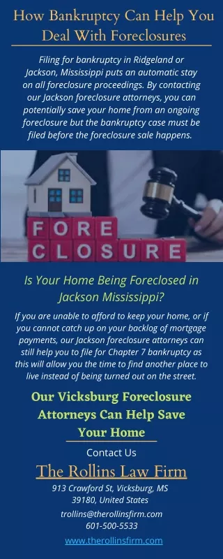 Vicksburg Foreclosure Attorney in Mississippi